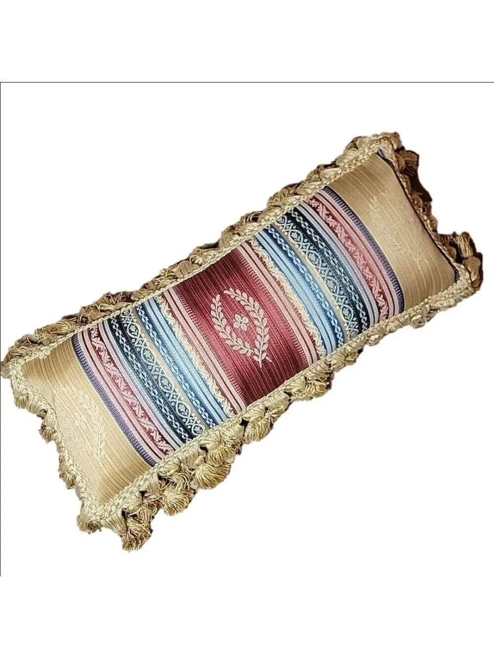 Tassel Trimmed Lumbar Pillow EUC